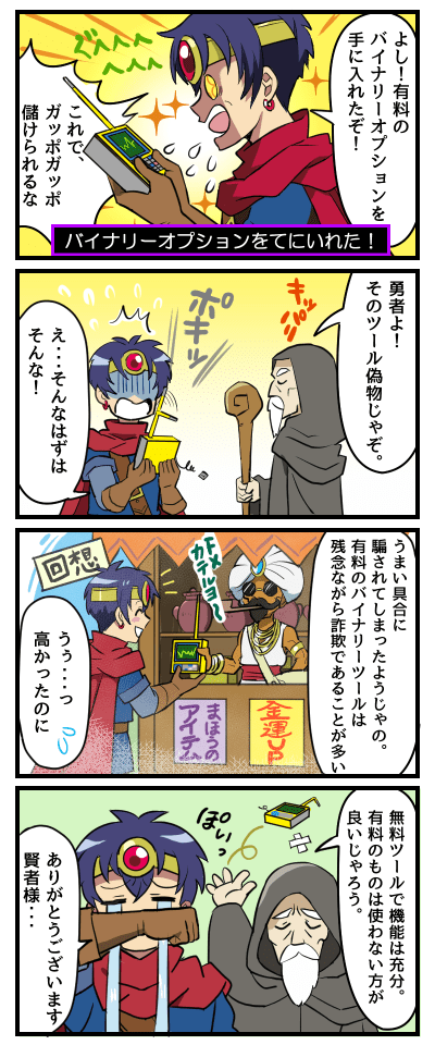 バイナリーオプション　四コマ漫画
