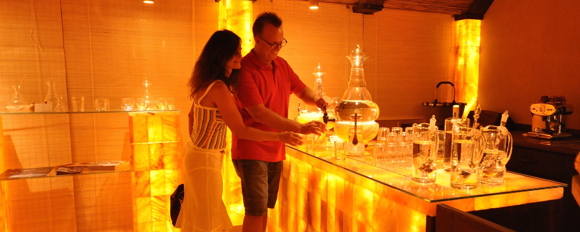 Wasserbar mit vitalisiertem Trinkwasser