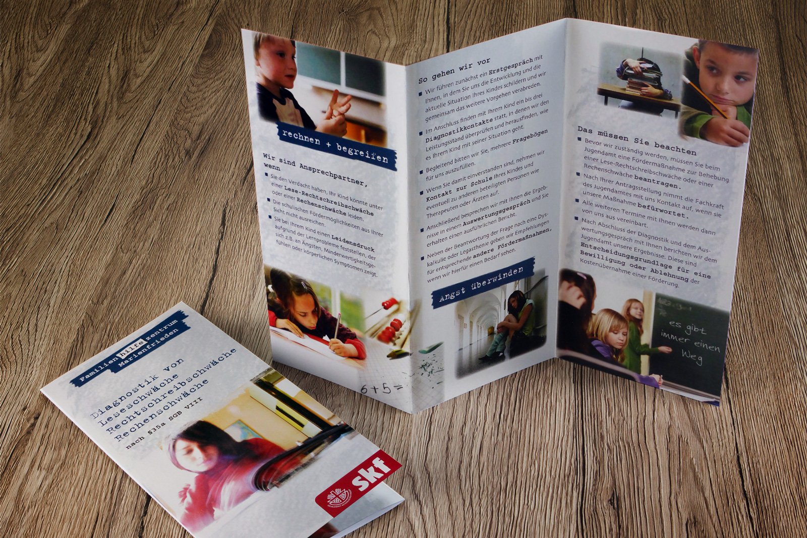 SKF (Sozialdienst katholischer Frauen): Flyer zum Thema Lese-/Rechtschreibschwäche