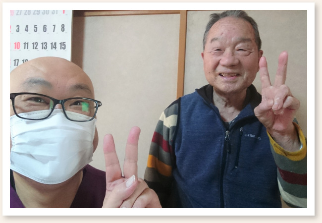 訪問鍼灸で歩行に変化があった新潟市西区の80代男性