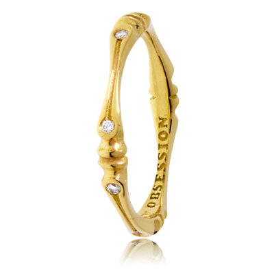 Alliance Ring in Gelbgold mit Brillanten aus der Baby Gremlin Kollektion der Goldschmiede OBSESSION in Zürich und Wetzikon.