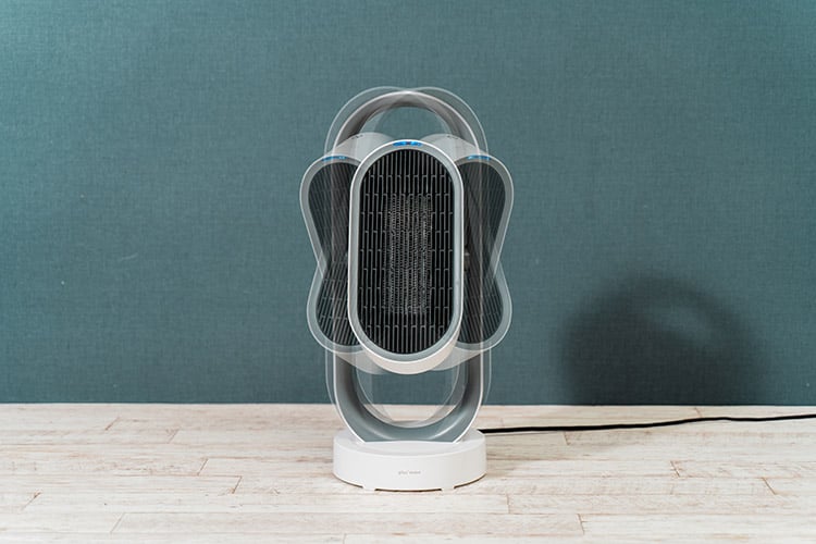 広範囲の上下左右自動首振り