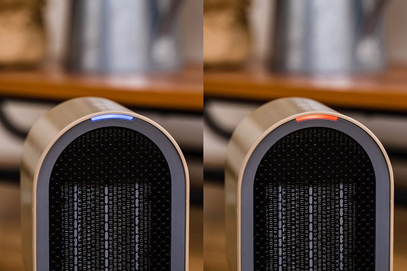 温風、送風の選べるモード切替