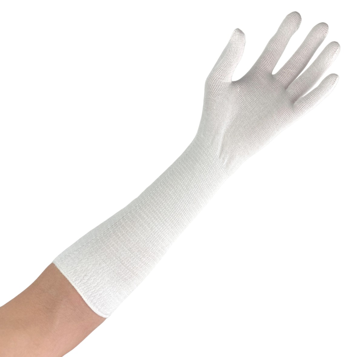 編み手袋を長くしたら