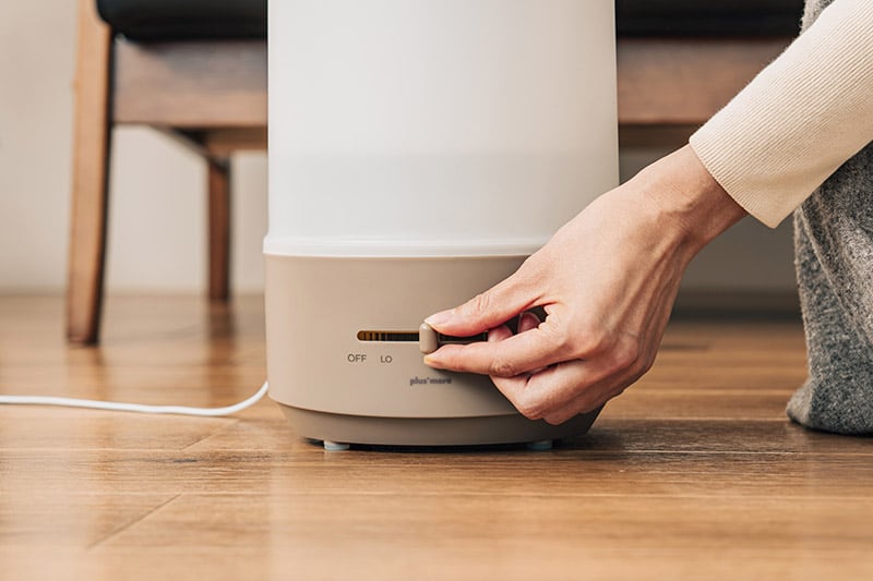 無段階で加湿量を調整