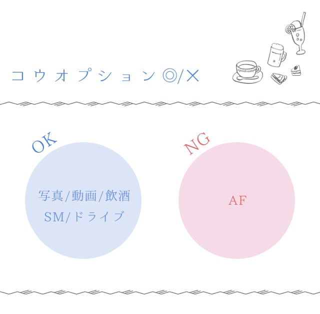 セラピストの可能オプション/OK or NG/ 札幌 女性用風俗 すすきの 雨はしずかに