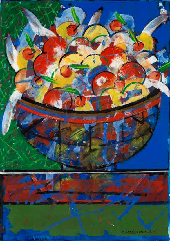 Coupe d'abondance - Acryl sur Arche - 69x49 - 2015