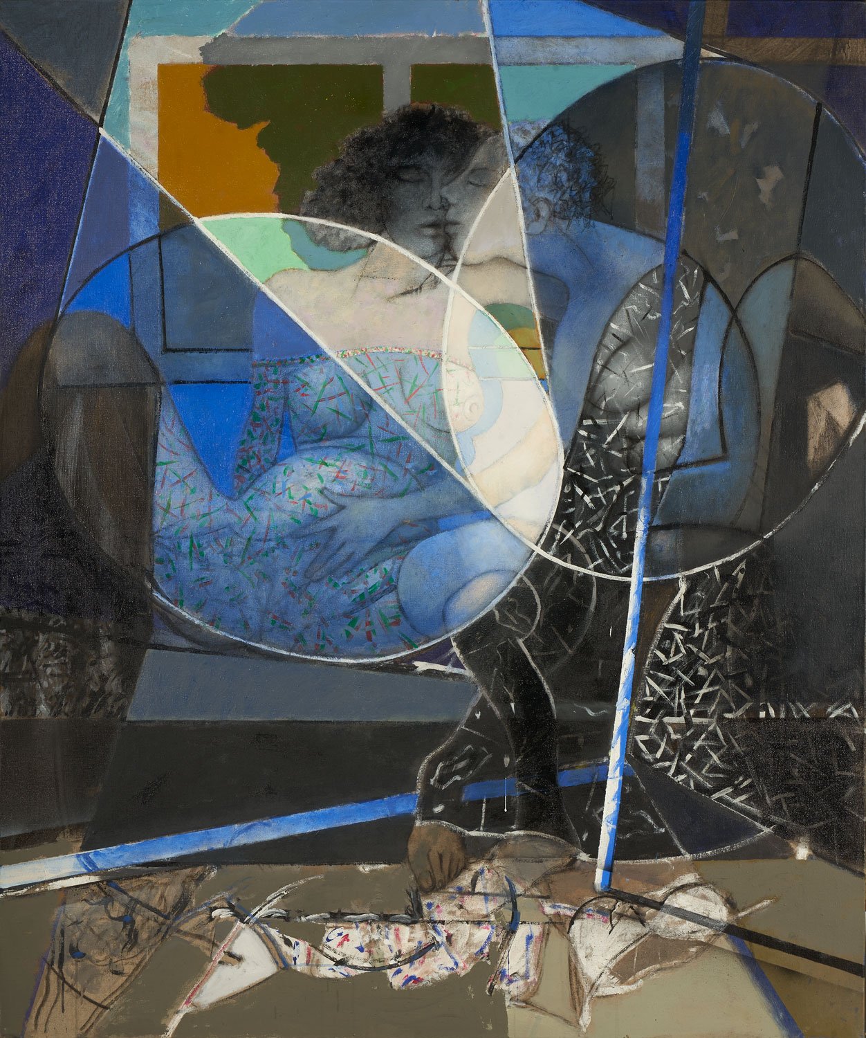 Les demoiselles du bord de la scène - 2018 - Acrylique sur toile  180x150