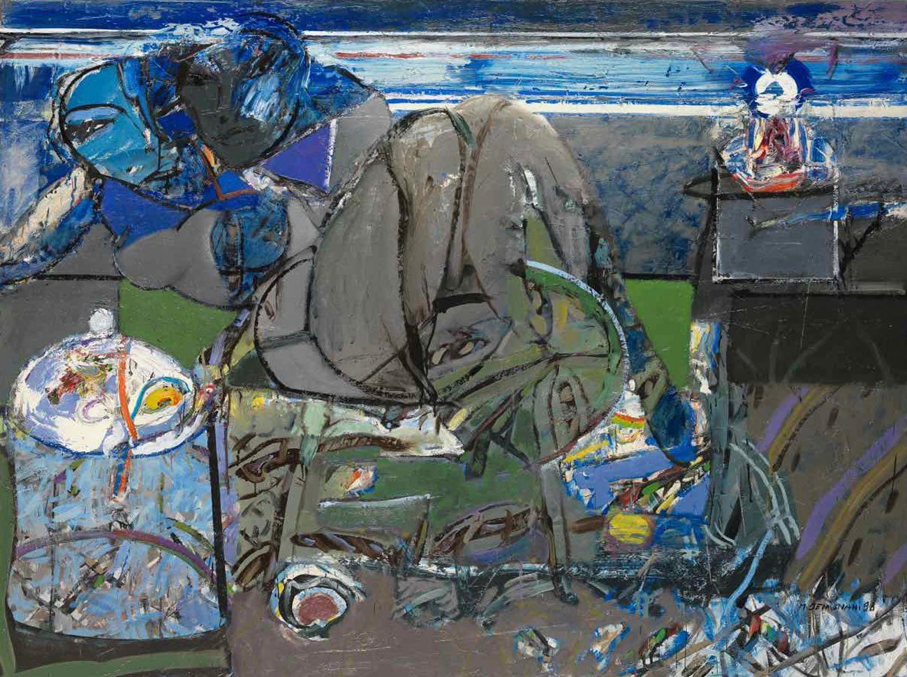 Déjeune sur mer - Technique mixte - 130x162 - 1990 repris en 2016