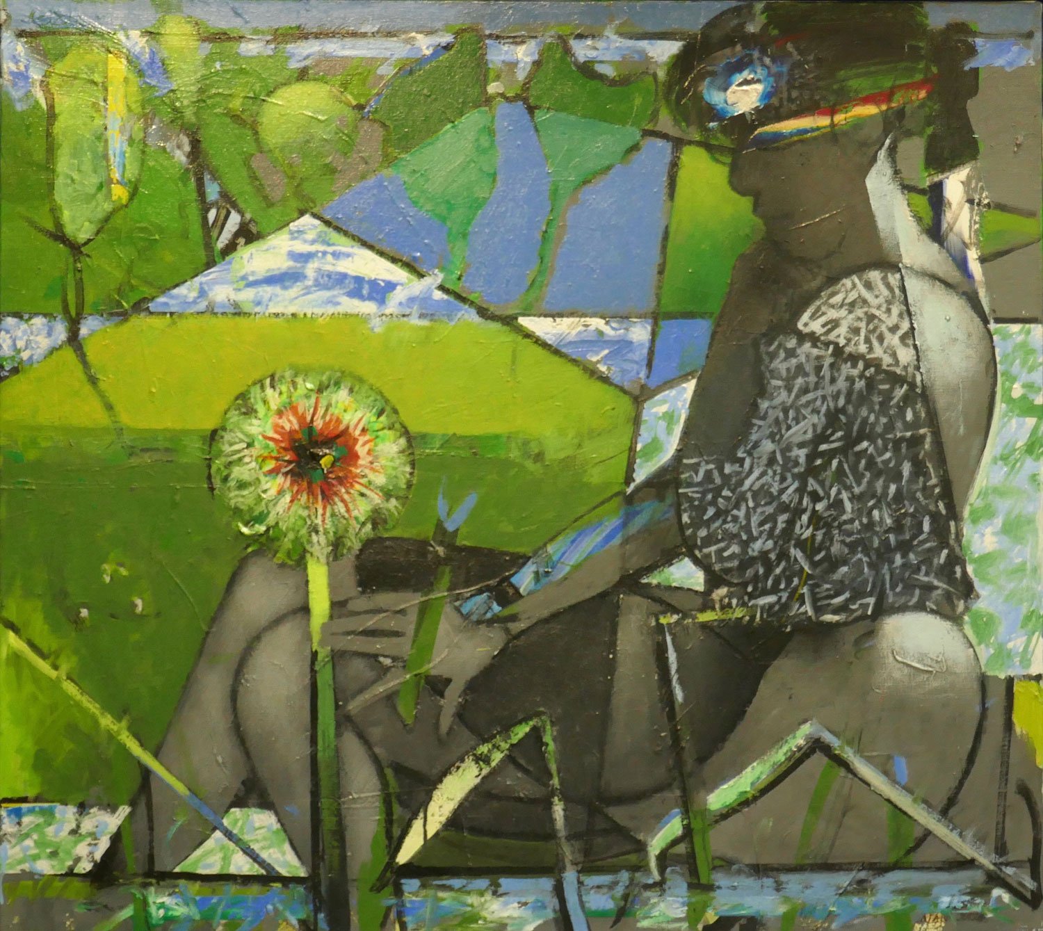 La fleur du mâle - 2016/2018 - Acrylique sur toile 90x100