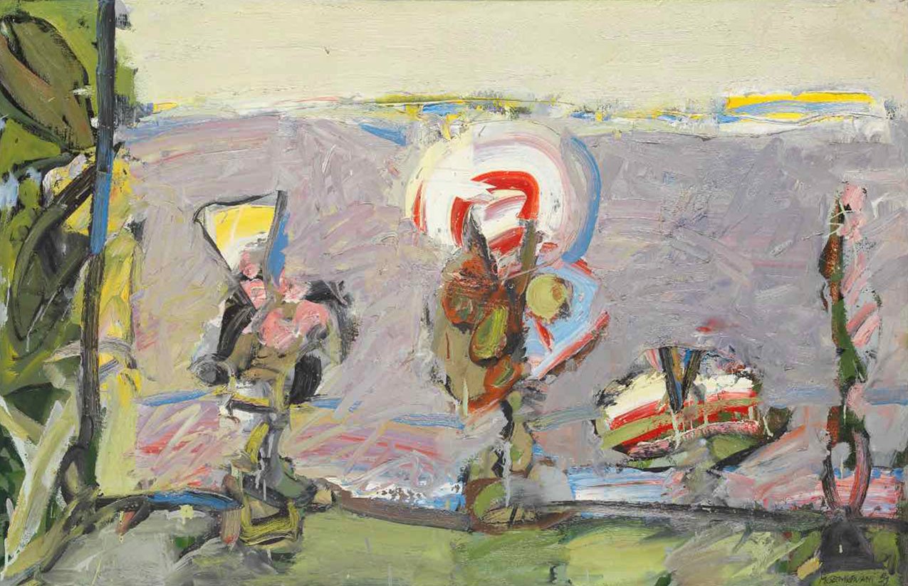 Dalton's cup I - Huile sur toile - 65x100 - 1991