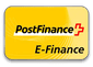 Mit E-Finance von PostFinance wird der Rechnungsbetrag direkt vom Konto abgebucht. 