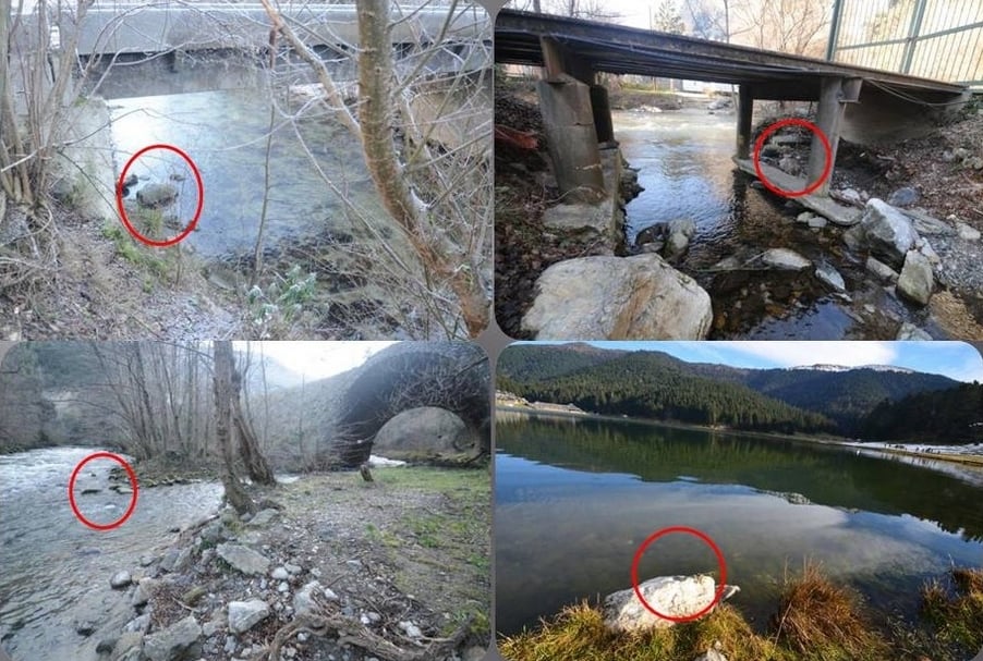 Lieux de marquage de la Loutre