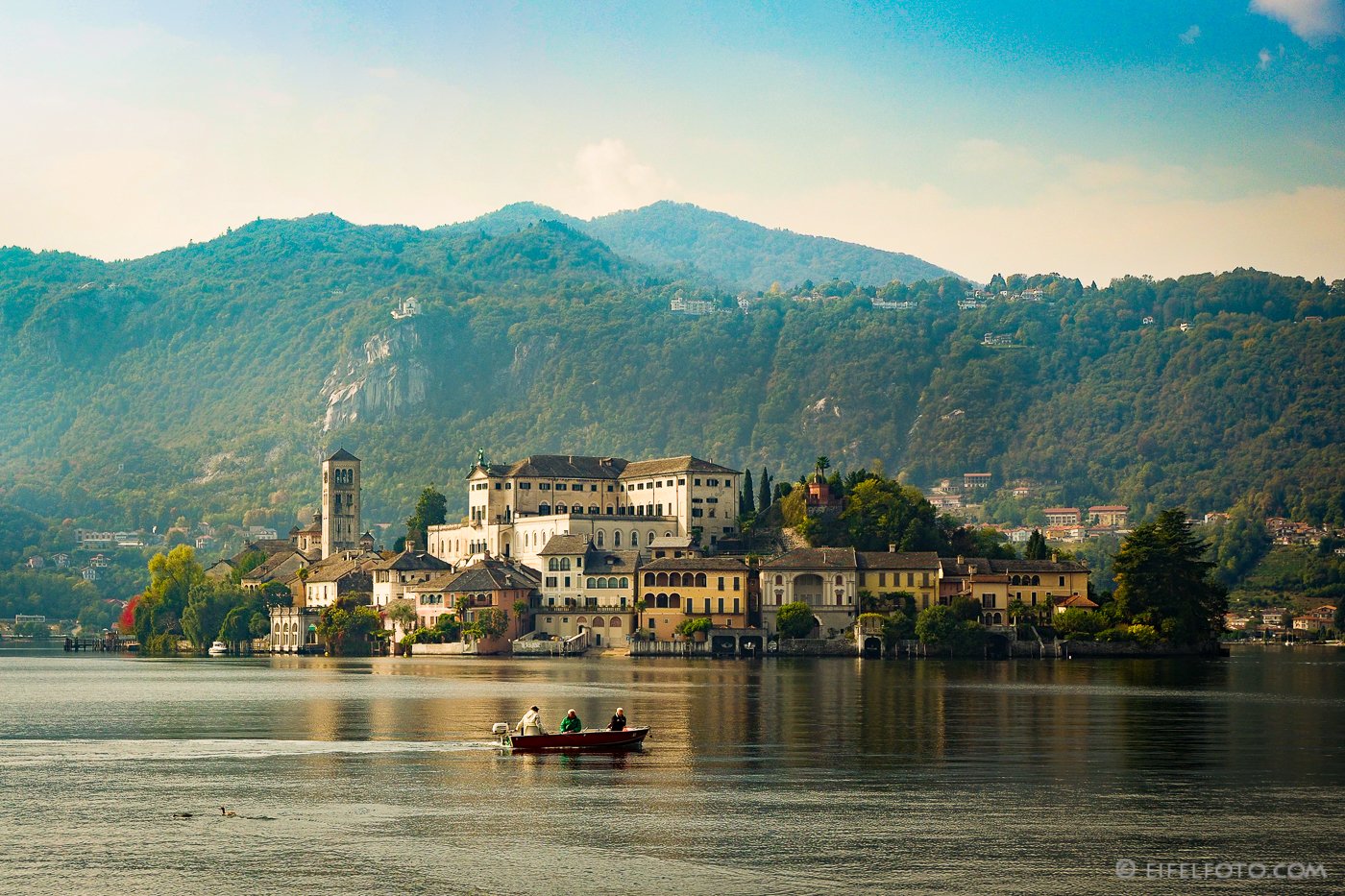 Isola San Gulio, Lago d'Orta, Italien