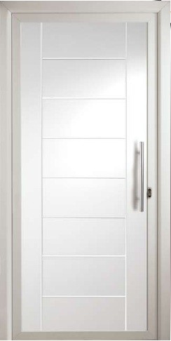 Panel decorativo fresado para puerta de entrada de aluminio modelo Elba