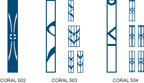 Diseños de chapa cortada por láser de la barandilla Coral