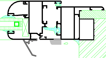 Sección ventana sin rotura de puente térmico