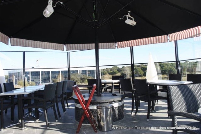 Cortavientos terraza restaurante