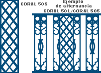 Diseños barandilla Coral doble