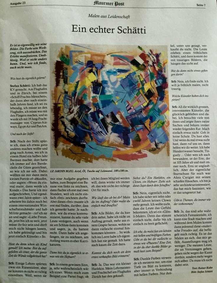 Ich weiss das Jahr nicht mehr, als ich von der Maurmerpost interviewt wurde. 