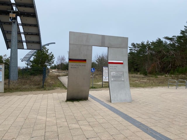 in Swinemünde angekommen..