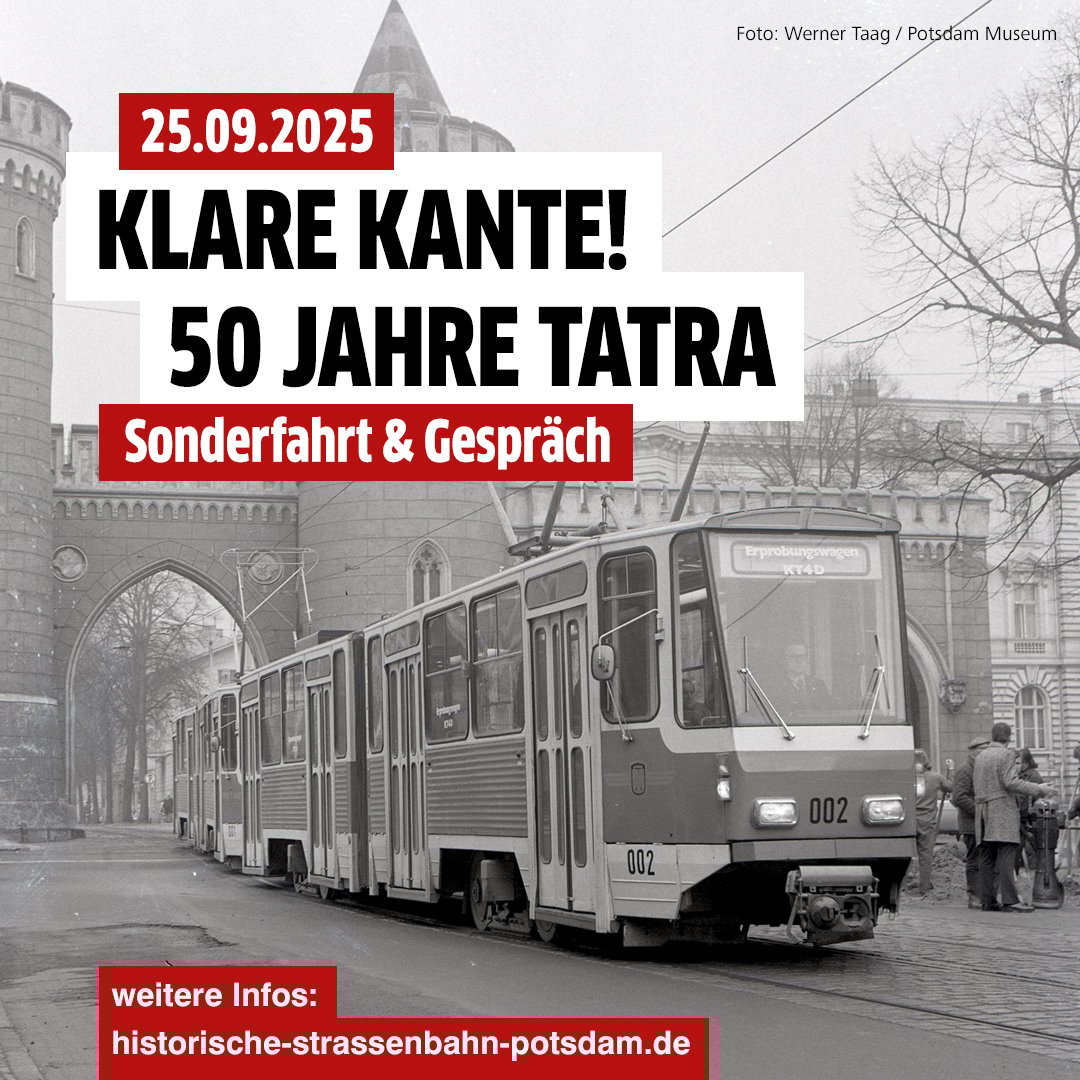 Klare Kante! Potsdam-Museum lädt zum Tatra-Talk.