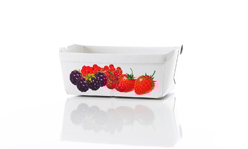 Trays, conical trays printed with coating - Our trays, also called cardboard trays, are ideal advertising media for fruit, vegetable and meat products. Reusable, recyclable & microwaveable from RATTPACK®