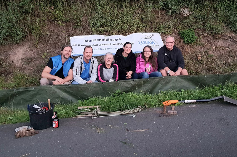 Amphibienschutzzäune aufzubauen