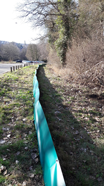 Amphibienschutzzäune aufzubauen