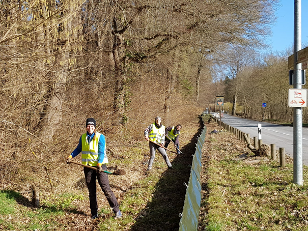 Amphibienschutzzäune aufzubauen