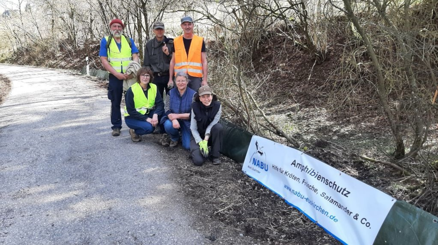 Amphibienschutzzäune aufzubauen