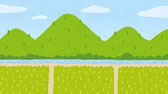 田舎の土地のイラスト