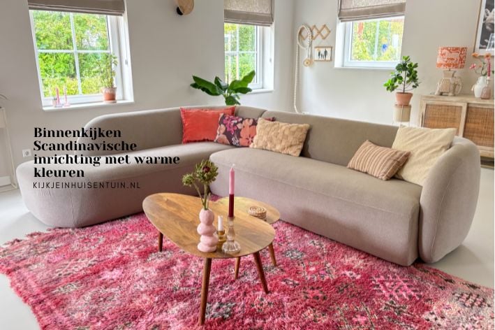 Binnenkijken Scandinavische inrichting met warme kleuren