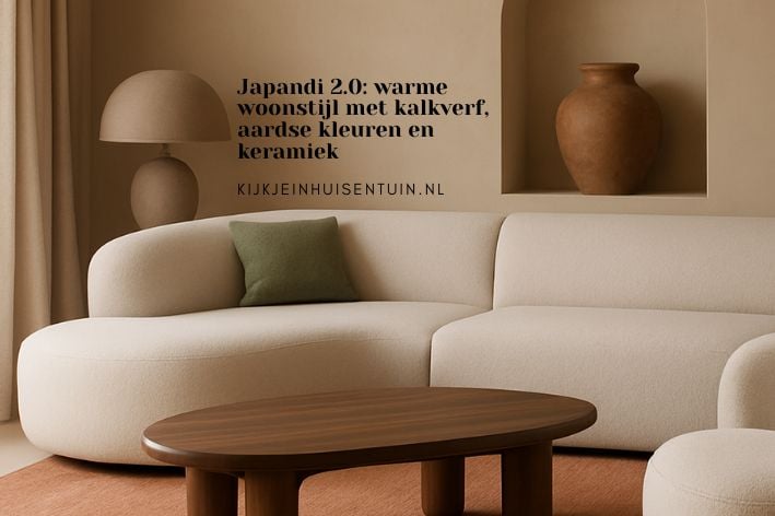Japandi 2.0: warme woonstijl met kalkverf, aardse kleuren en keramiek