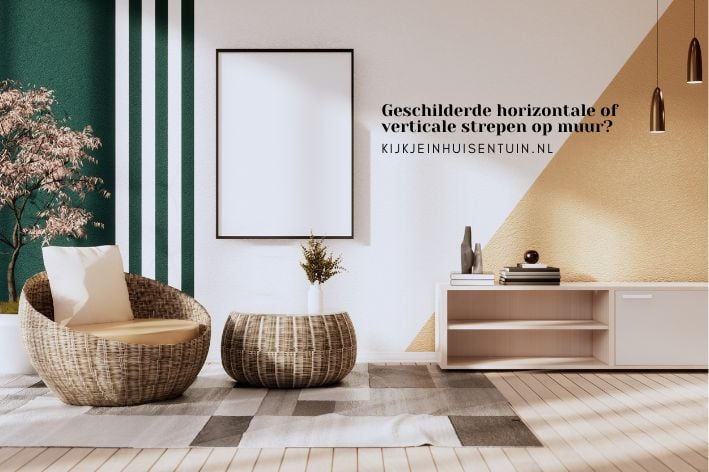 Geschilderde horizontale of verticale strepen op muur?