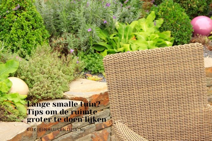 Lange smalle tuin? Tips om de ruimte groter te doen lijken