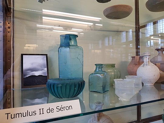 La Buissière- blog-promenade : pièces de vaisselle trouvés dans le tumulus central de Seron  ©Musée Archéologique de Namur.