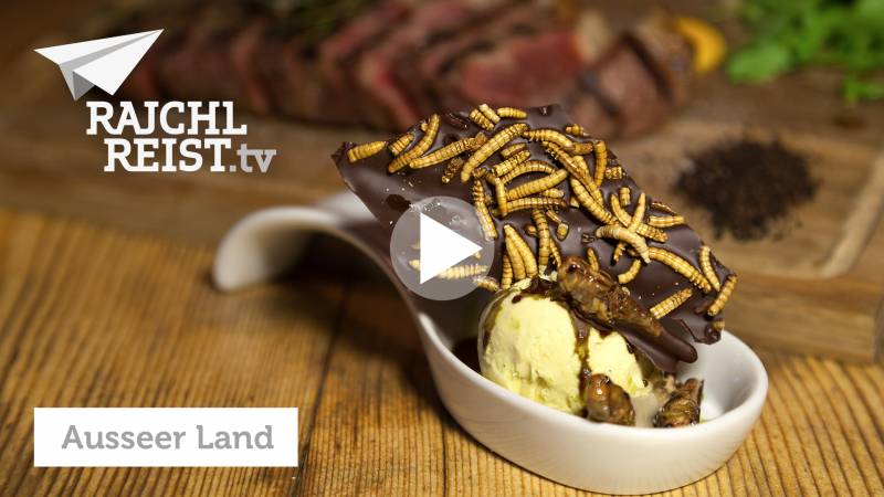 Steiermark: Trilogie mit Saibling, Steak und Würmern