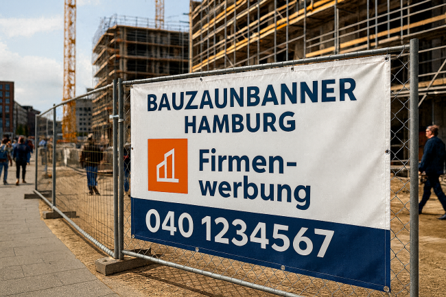 Bauzaunbanner Hamburg drucken – Sichtschutz & Werbung auf jeder Baustelle