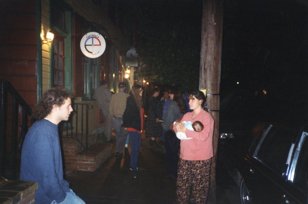 Justin Pistore, Lissa, Felix at 3 weeks on Halloween