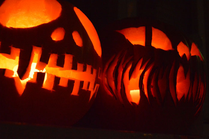 カボチャのくりぬき