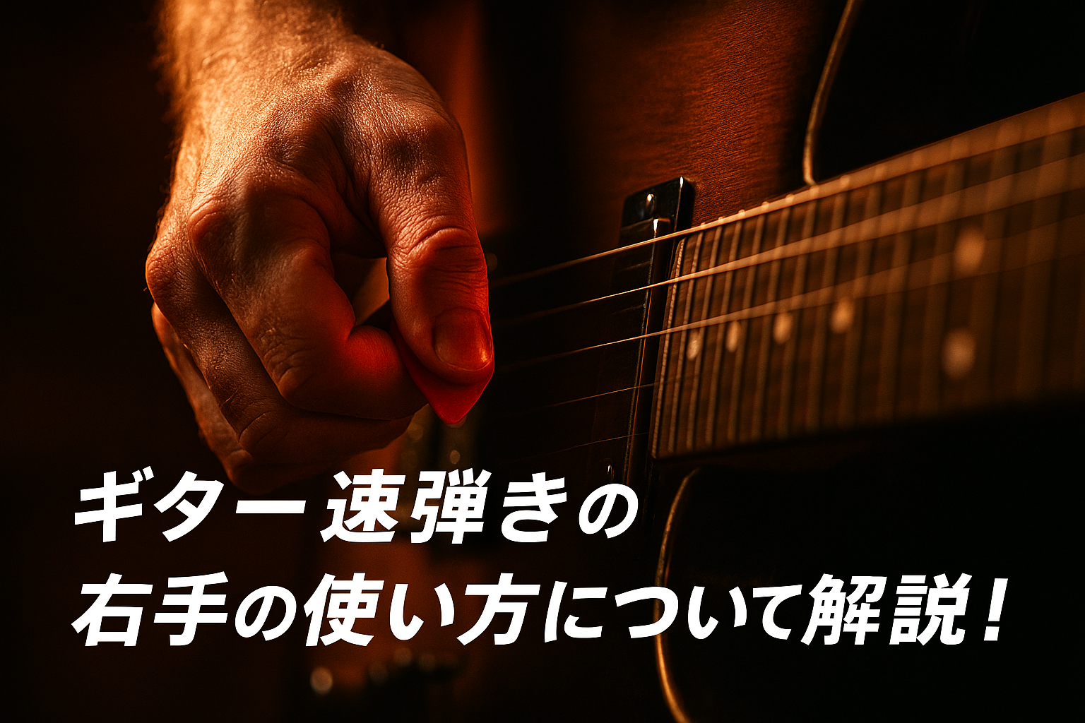 ギター速弾きの右手の使い方！