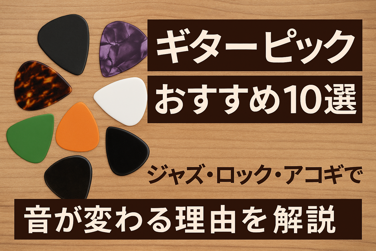 ギターピックのおすすめ10選｜ジャズ・ロック・アコギで音が変わる理由を解説