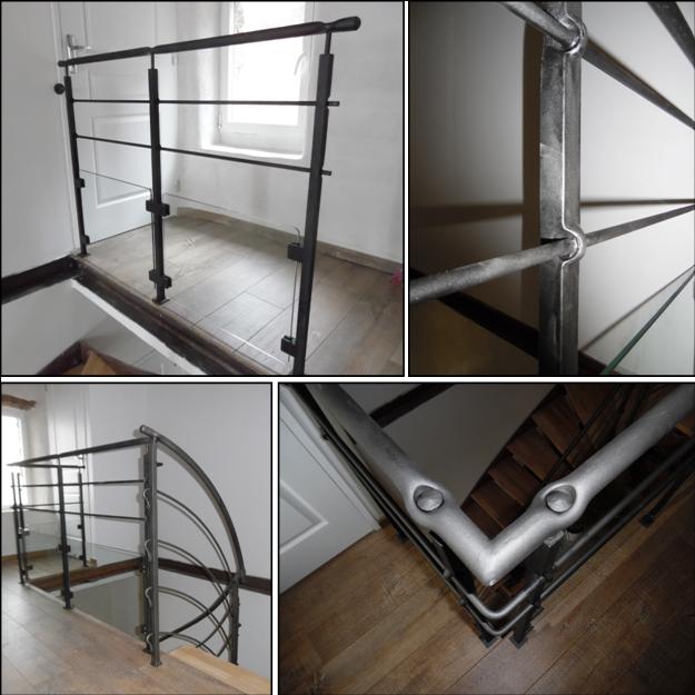 Garde corps avec détails d'assemblage forgées. Valleraugue, Gard (30) Métalu d'oc