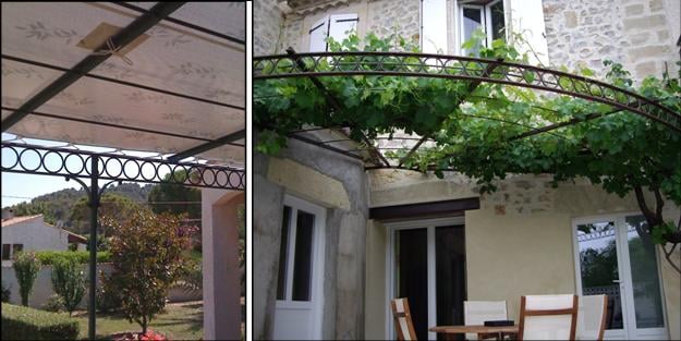 Pergolas à Gallargues, Gard (30) Métalu d'Oc
