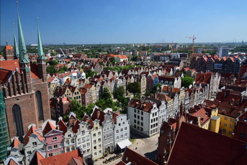 Blick vom Rathausturm über die Stadt