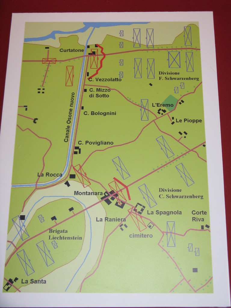 Piano della battaglia - Plan of the battle.
