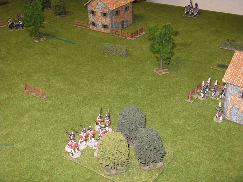 I francesi avanzano mentre i bavaresi fanno quadrato intorno alla propria bandiera.