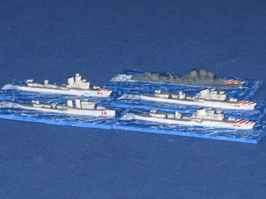 R.N. Maestrale (ML), R.N. Grecale (GR), R.N. Libeccio (LI), R.N. Euro (ER), R.N. Fulmine (FL).