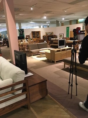 googleストリートビュー撮影風景　東京インテリア　東京デザインセンター　栃木県家具　鹿沼市　インテリア　ショールーム　雑貨